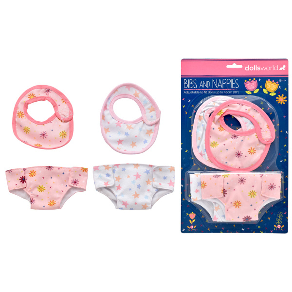 Dolls World - Bryndáky a pleny pro panenky 46 cm