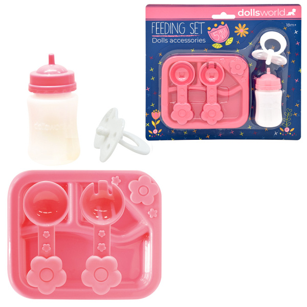 Dolls World - Set doplňků pro panenky - krmení a péče