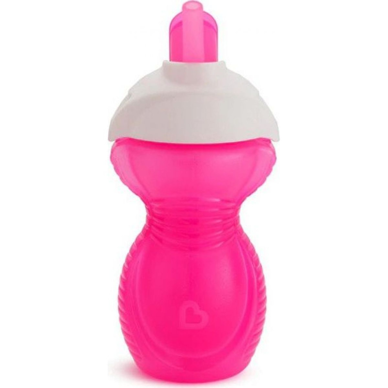 Munchkin Click Lock hrneček s výklopným brčkem 296 ml růžový