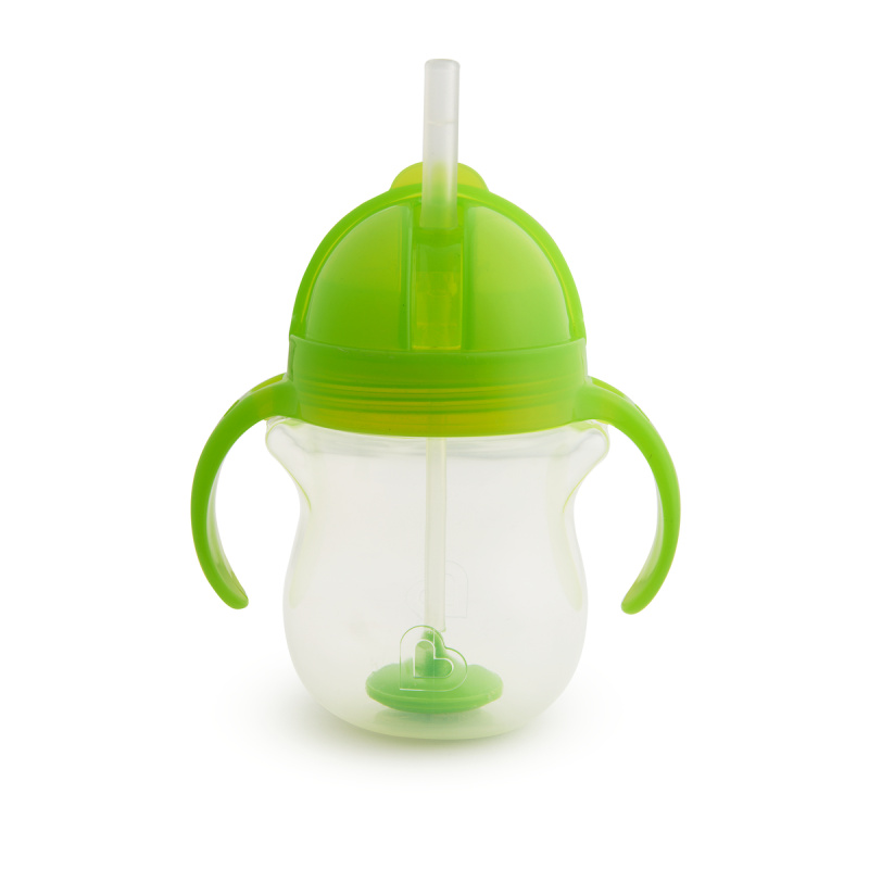 Munchkin Click Lock™ Tip & Sip hrnek s brčkem se závažím Green 6 m+ 207 ml