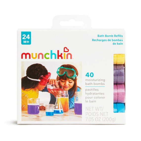 Munchkin Color Buddies barevné šumivé tablety do koupele 24 m+ 40 ks