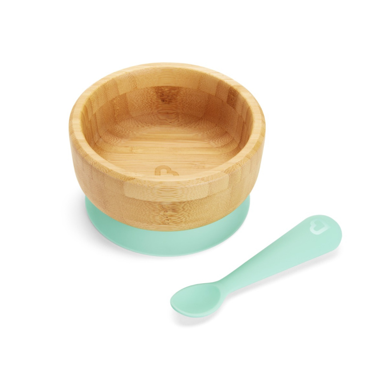 Munchkin Bambou Suction Bowl & Spoon jídelní set pro děti 6 m+ 1 ks