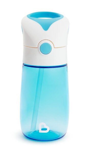 Munchkin Flip & Go hrnek s brčkem 18 m+ Blue 355 ml