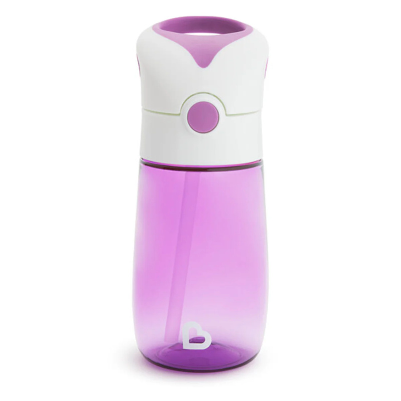 Munchkin Flip & Go hrnek s brčkem 18 m+ Purple 355 ml