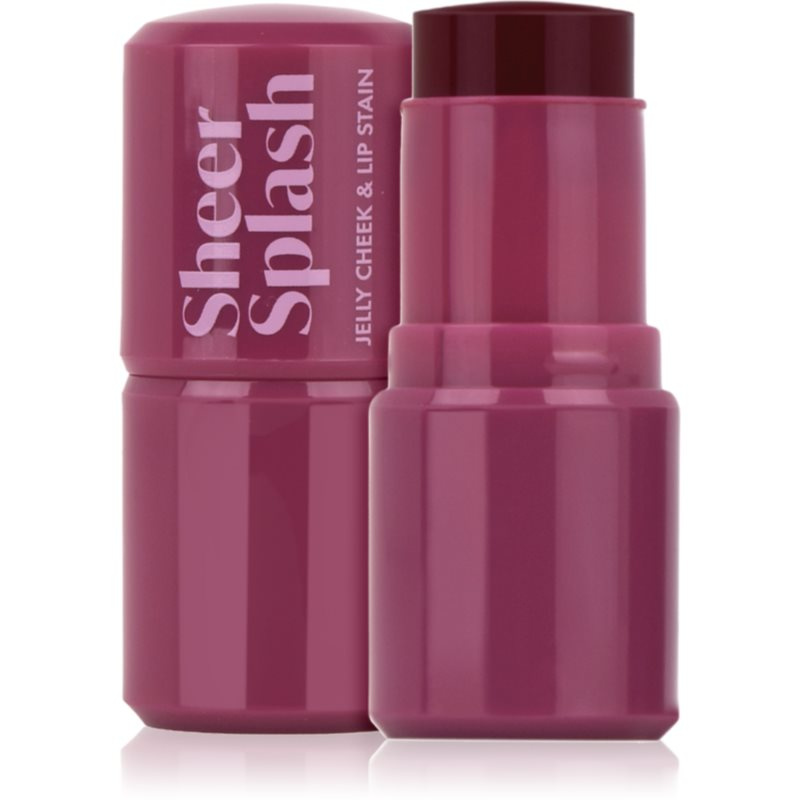 Barry M Sheer Splash multifunkční líčidlo líčidlo na rty a tváře odstín Pomegranate Pour 5.8 g