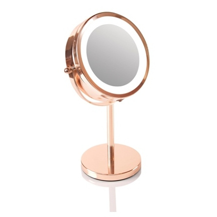 RIO Rose gold mirror podsvícené kosmetické zrcátko 1 ks