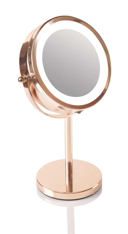 RIO Rose gold mirror podsvícené kosmetické zrcátko 1 ks