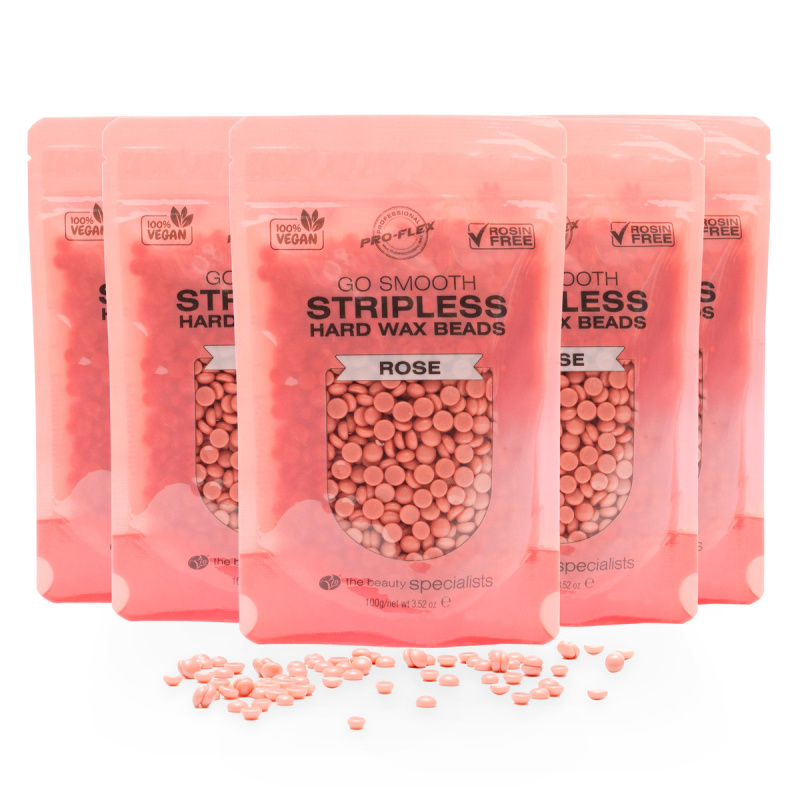 Rio-Beauty Depilační voskové perly Rose Premium Hard Wax Beads 5 x 100 g
