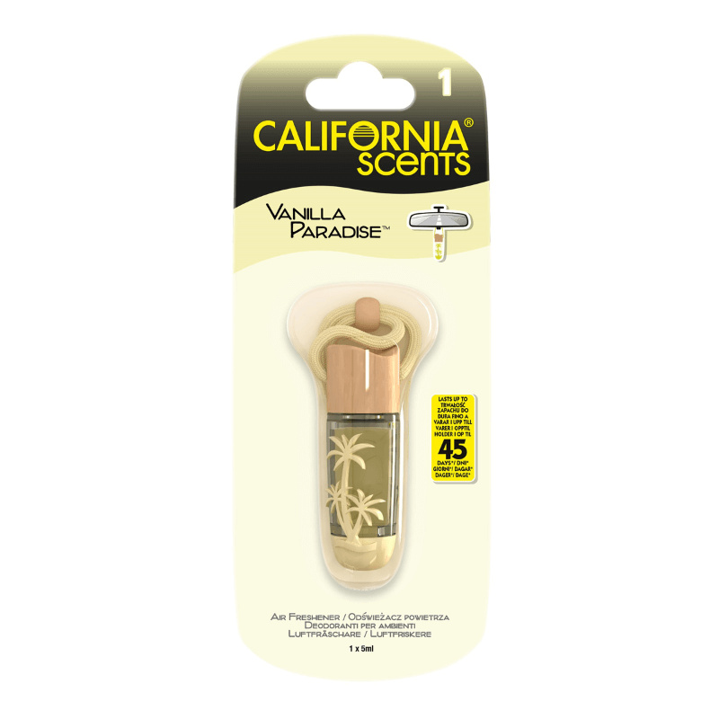 California scents Hanging Vial Vanilla Paradise - Vanilka