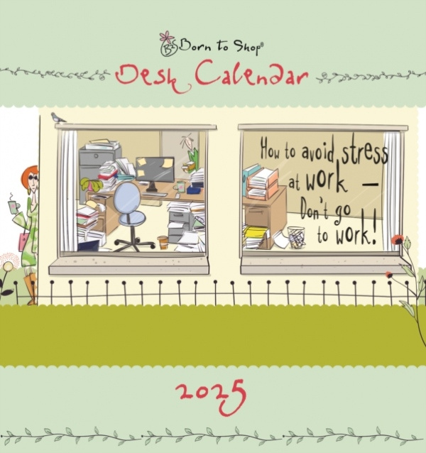 Born to Shop Easel Desk Calendar 2025 nezadán