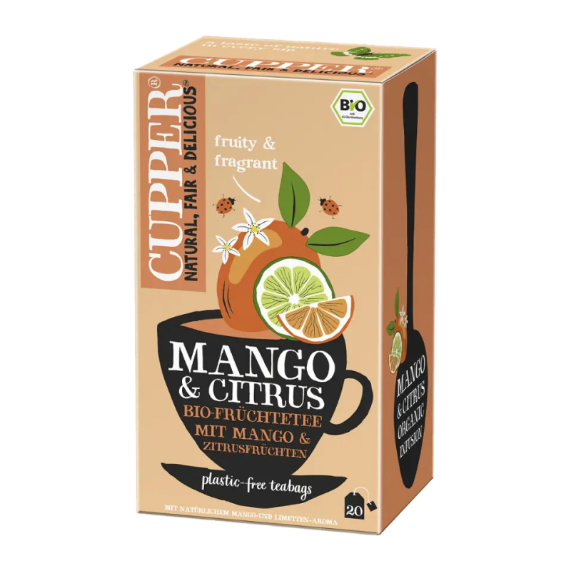 Cupper BIO Mango a Citrus porcovaný čaj 20x1,8 g