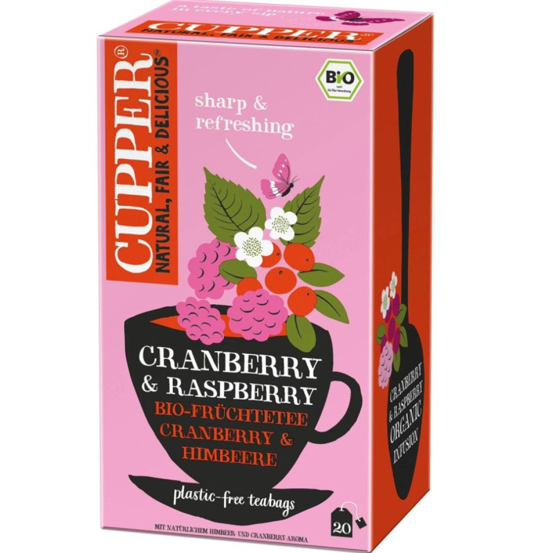 Cupper BIO Bylinný čaj s brusinkami a malinami
