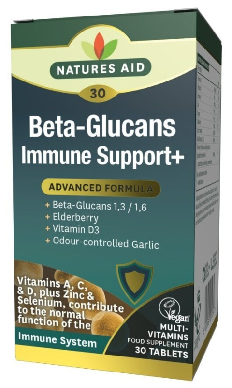 Natures Aid Beta Glukany s antioxidanty na imunitu 30 tablet