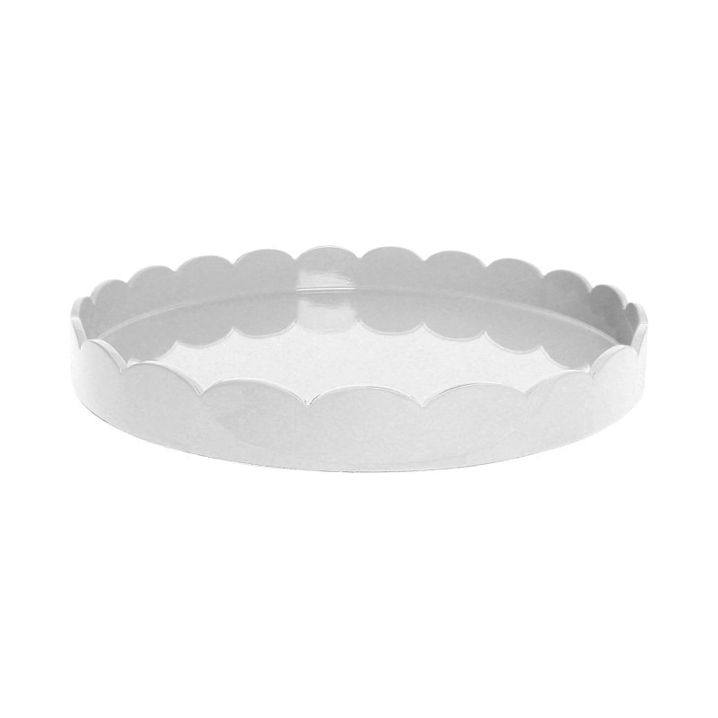 Addison Ross Lakovaný servírovací podnos s vlnitým okrajem, Ø 41 cm, bílá TR7000