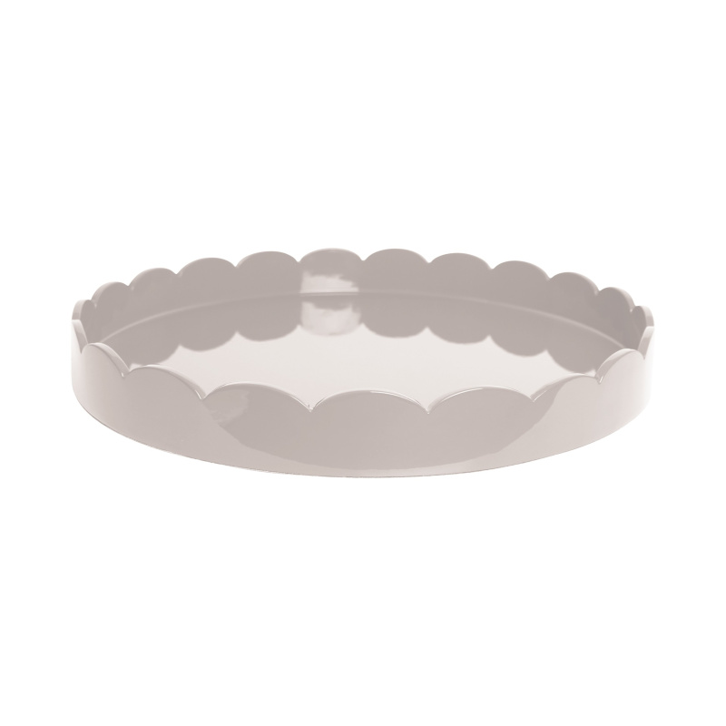 Addison Ross Lakovaný servírovací podnos s vlnitým okrajem, Ø 50,5 cm, cappuccino TR7301