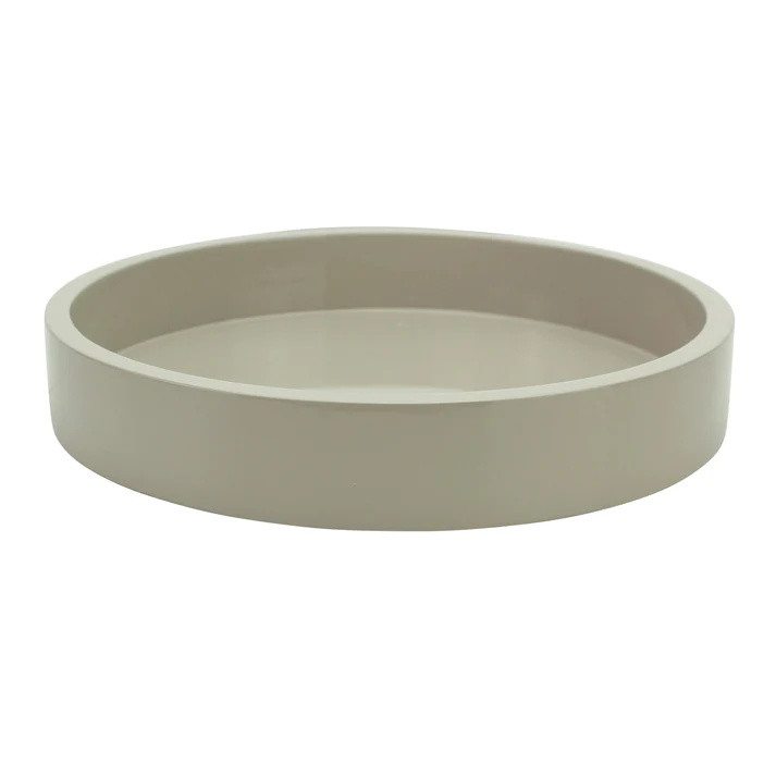 Addison Ross Lakovaný servírovací podnos, Ø 22 cm, cappuccino TR8202
