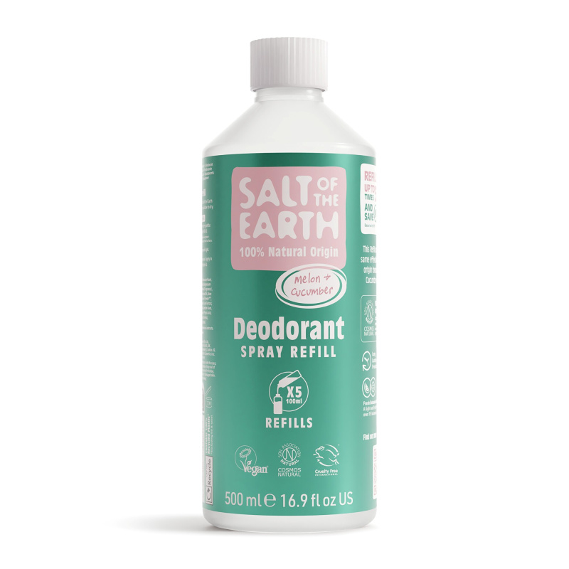 SALT OF THE EARTH Náplň – Deo sprej Pure Aura Melon & Cucumber, 500ml