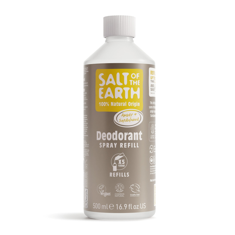 SALT OF THE EARTH Náplň – Deo sprej Ambra & Santal, 500ml