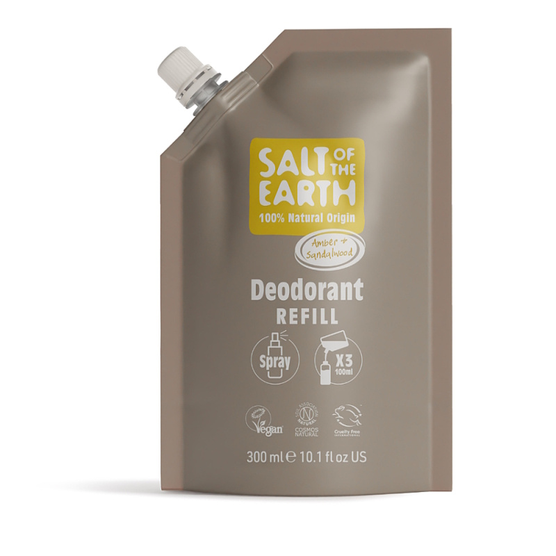 SALT OF THE EARTH Náplň deodorant spray ambra & santal 300 ml