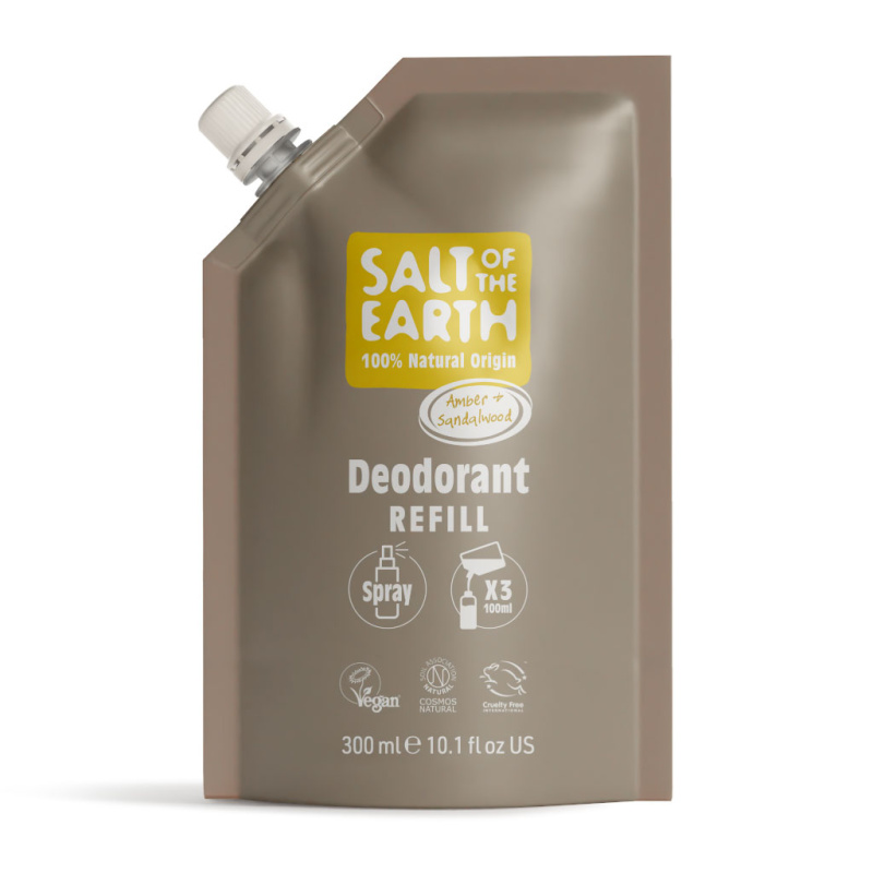 SALT OF THE EARTH Náplň deodorant spray ambra & santal 300 ml