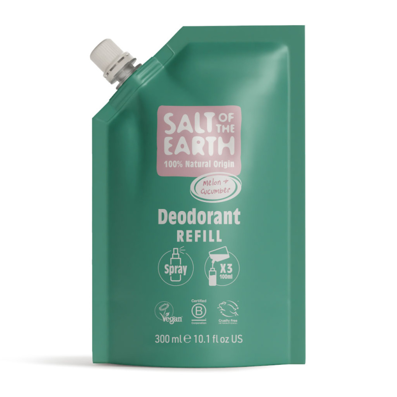 SALT OF THE EARTH Náplň deodorant spray melon & cucumber 300 ml