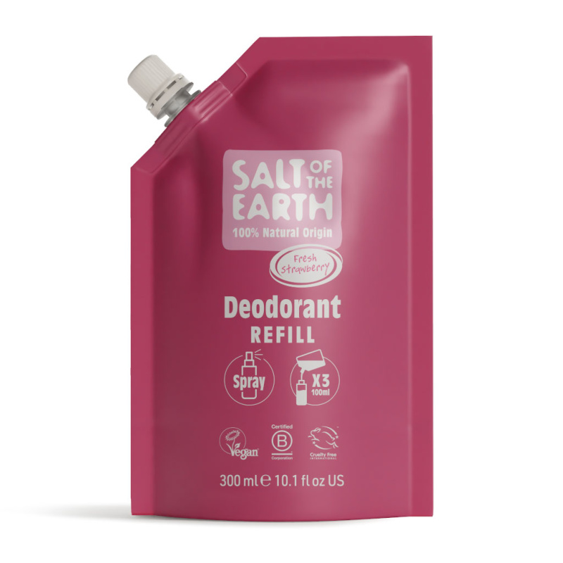 Salt Of The Earth Deodorant ve spreji Fresh Strawberry Deodorant Refill - náplň 300 ml