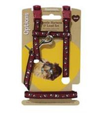 Postroj hlod.nylon s vodítkem,tlapky/mix b. Rosewood S
