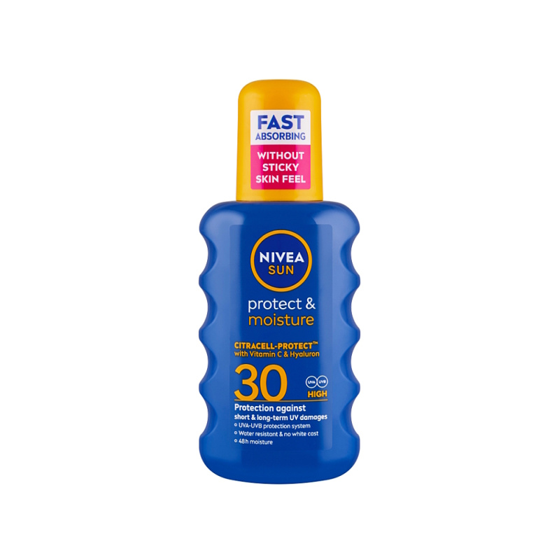 NIVEA SUN Protect & Moisture hydratační sprej na opalování SPF 30 200 ml