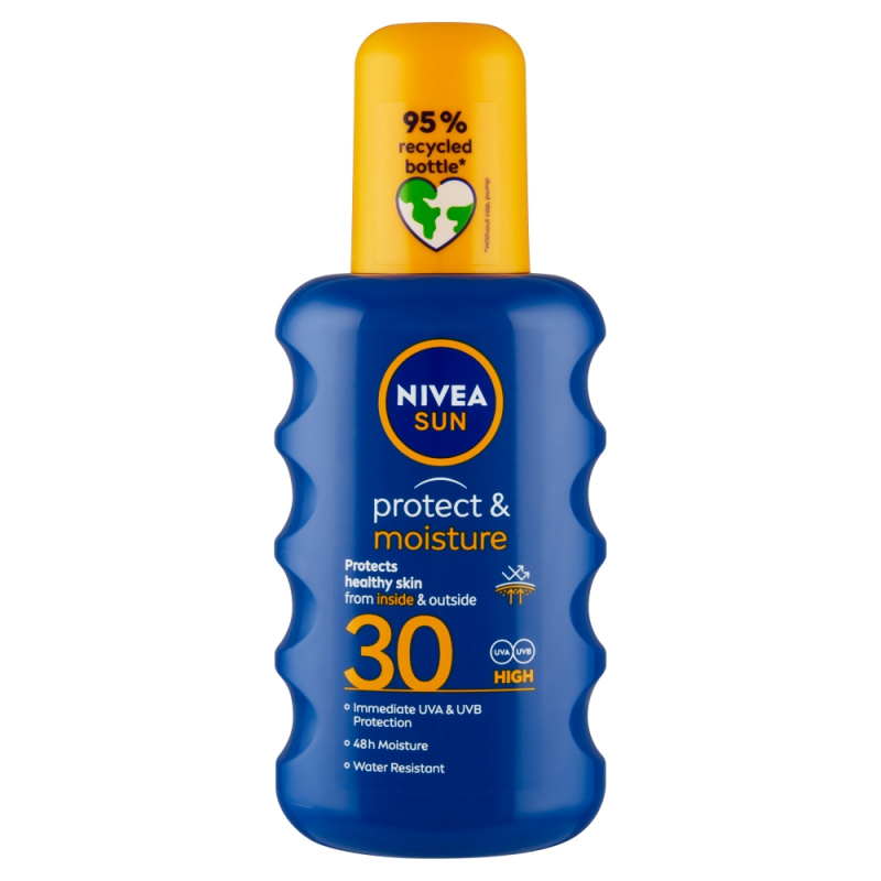 NIVEA SUN Protect & Moisture hydratační sprej na opalování SPF 30 200 ml