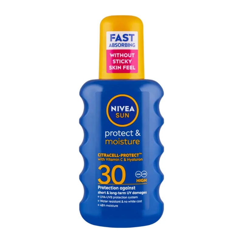 NIVEA SUN Protect & Moisture hydratační sprej na opalování SPF 30 200 ml