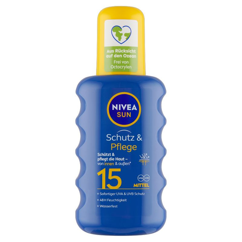 NIVEA Sun Protect & Moisture Sprej na opalování SPF15 200 ml