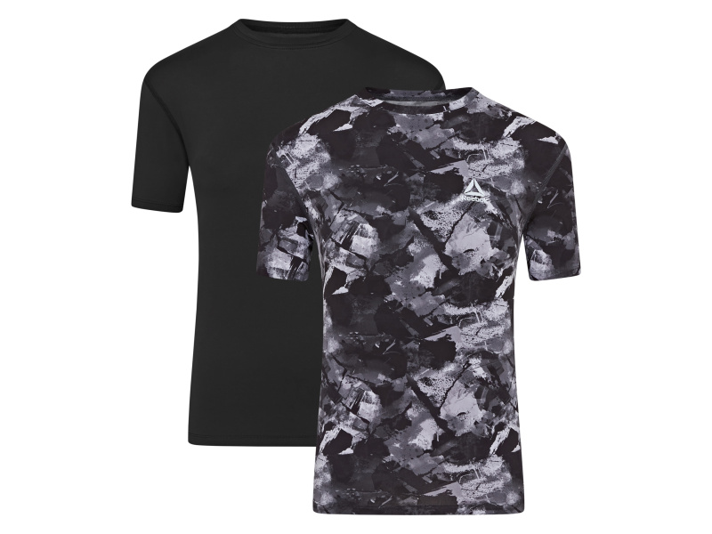 Reebok Pánské triko, 2 kusy (S, černá/bílá)