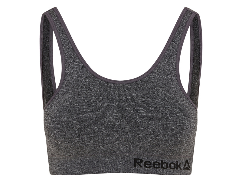 Reebok Dámská sportovní podprsenka s vyjímatelnými vycpávkami (šedá, M)