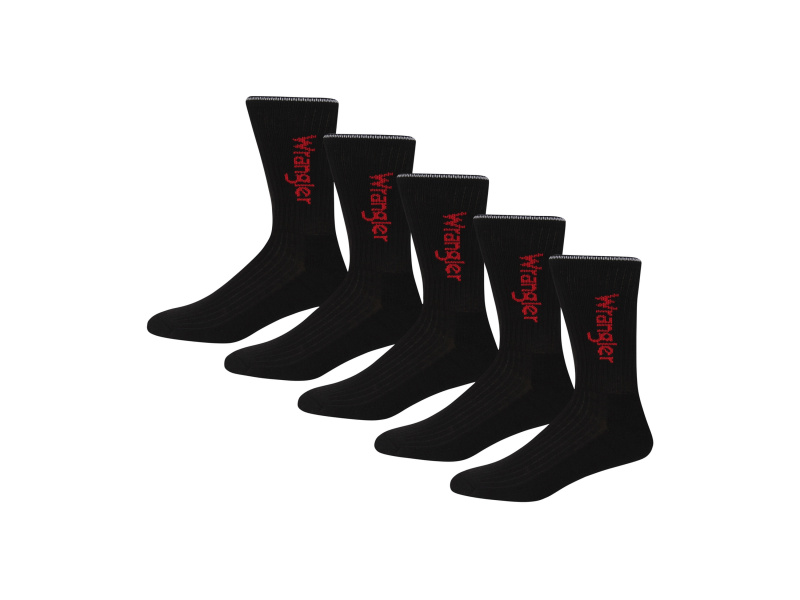 Wrangler Pánské ponožky, 5 párů (černá, 39/42)