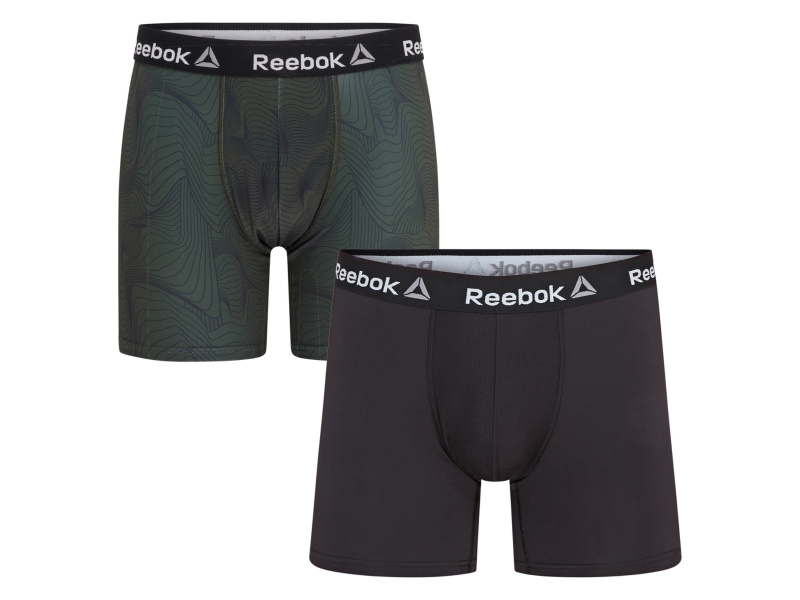 Reebok Pánské boxerky, 2 kusy (černá/khaki, XL (56/58))