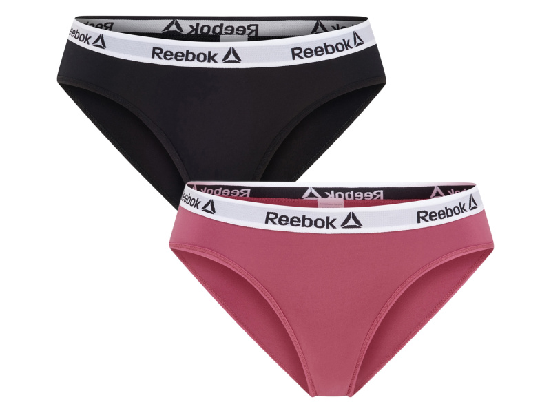 Reebok Dámské kalhotky, 2 kusy (černá/růžová, L)