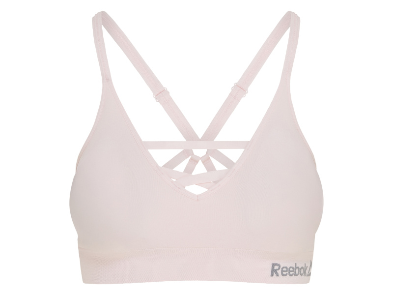 Reebok Dámská bezešvá sportovní podprsenka (světle růžová, L)