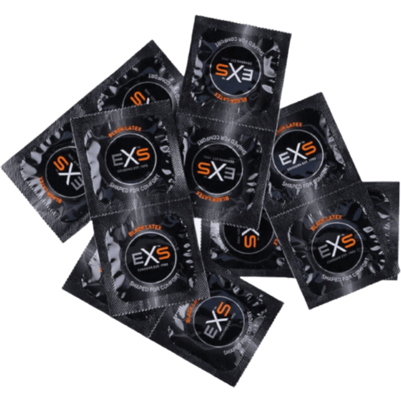 EXS Black Latex kondomy 100 ks