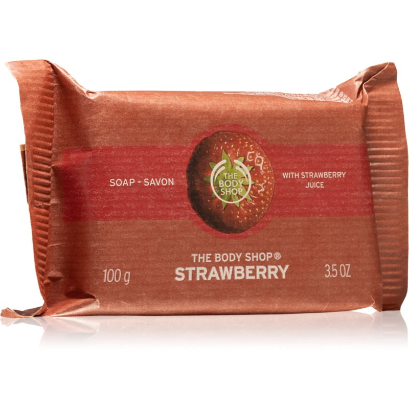 The Body Shop Strawberry Soap přírodní tuhé mýdlo 100 g