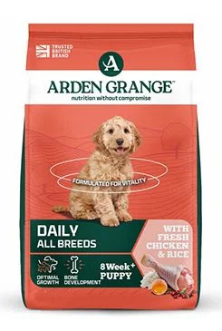 Arden Grange Dog Puppy/Junior rich in fresh Chick. 14kg
