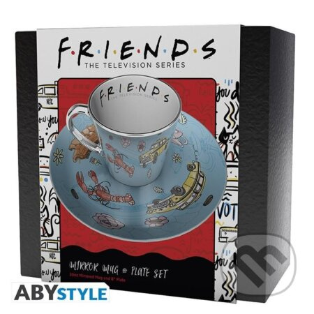 Friends Hrnček s podšálkom 300 ml - Pattern