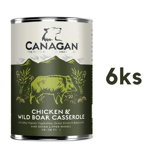 Canagan Kuřecí a kančí 6 x 400g