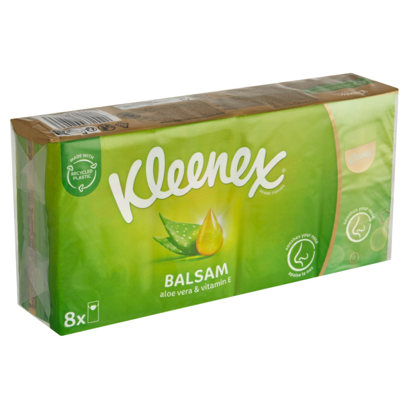 Kleenex Balsam BalmCare papírové kapesníky 8x9 ks