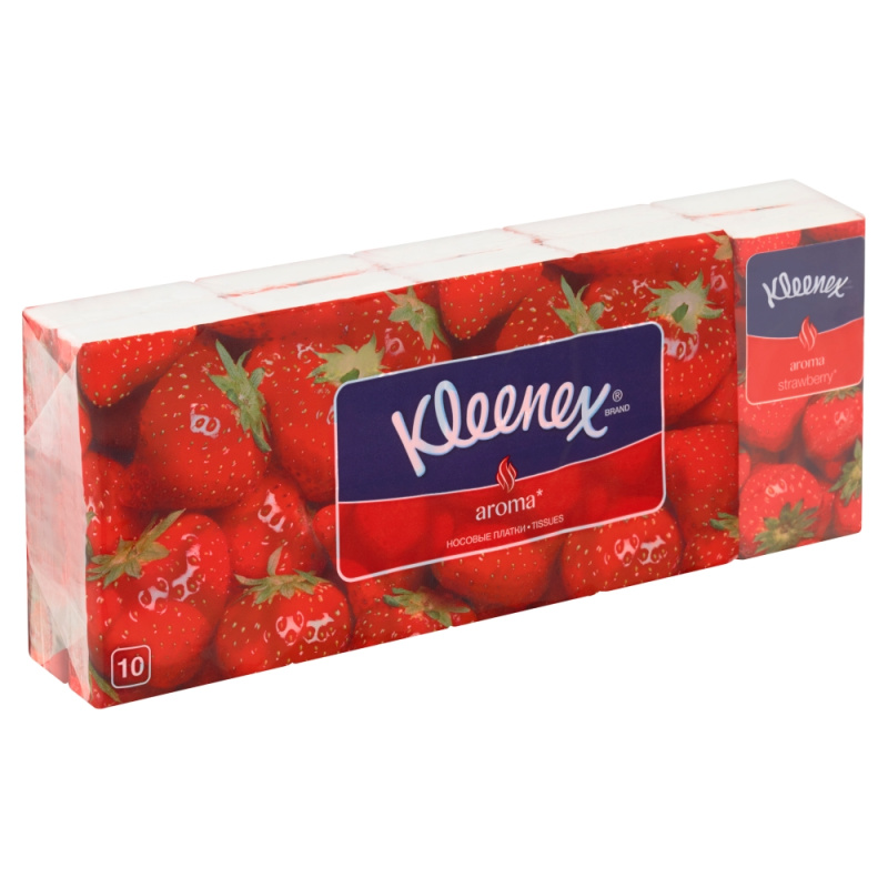 Kleenex Aroma papírové kapesníky Strawberry 10x10 ks
