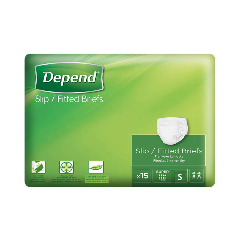 DEPEND® Plenkové kalhotky Slip Super velikost S 15 kusů