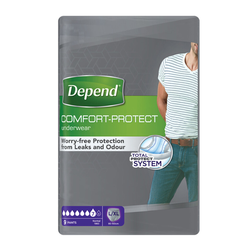 Depend Normal pro muže L/XL absorpční natahovací kalhotky 9 ks