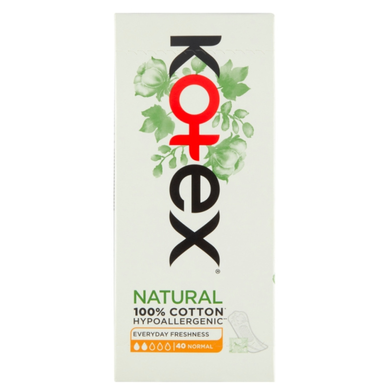 Kotex Natural Normal Everyday Freshness Liners slipové vložky 40 ks