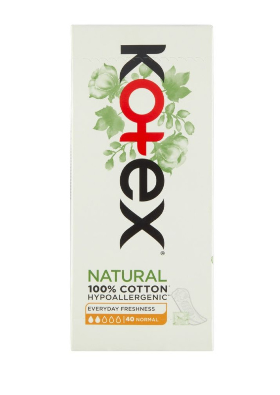Kotex Natural Normal Everyday Freshness Liners slipové vložky 40 ks
