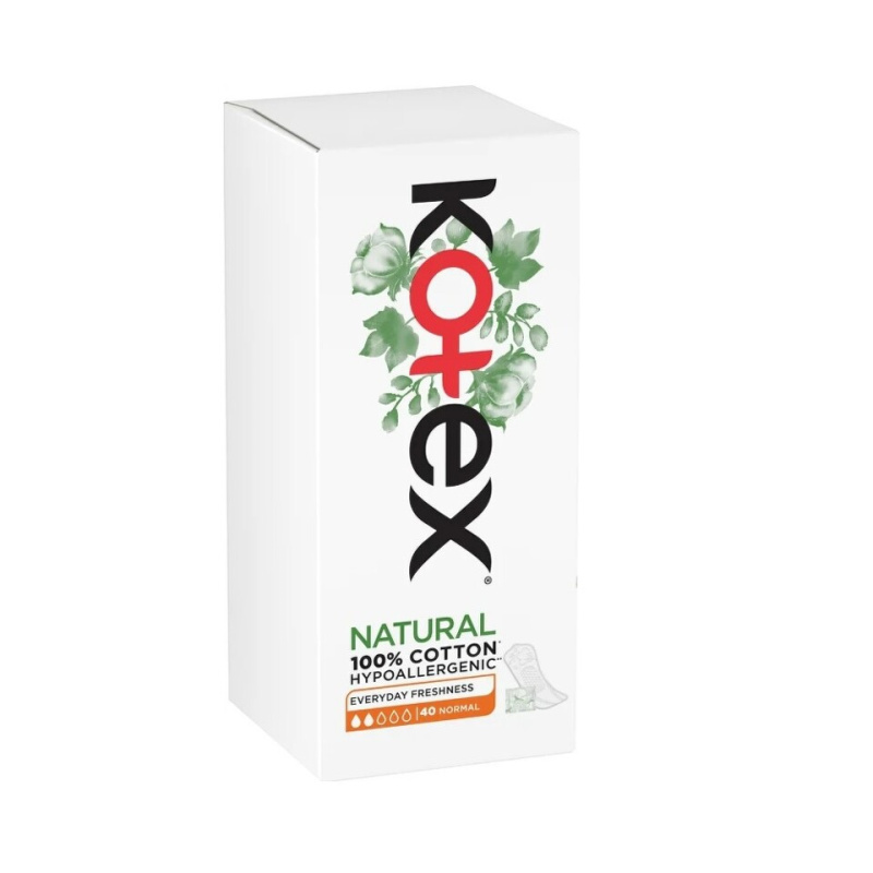 Kotex Natural Normal Everyday Freshness Liners slipové vložky 40 ks