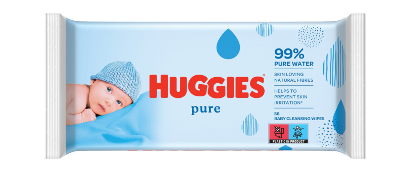 Huggies Pure čisticí ubrousky pro děti od narození 56 ks